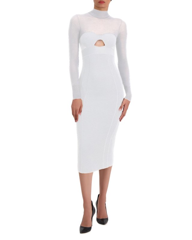 Corset Cutout Body-Con Midi Dress